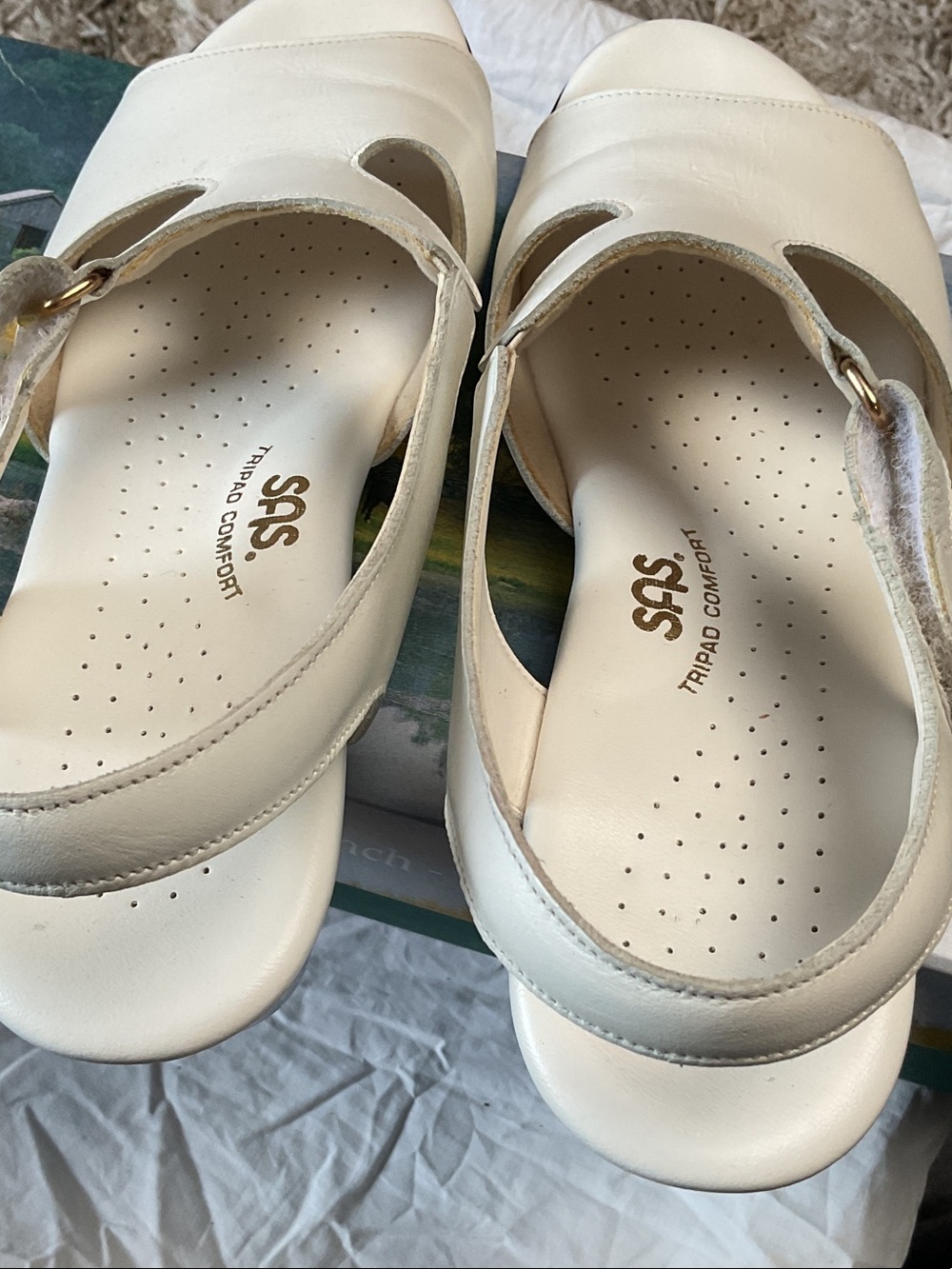 SAS Women's Ivory Tripad Comfort Slingback Clogs